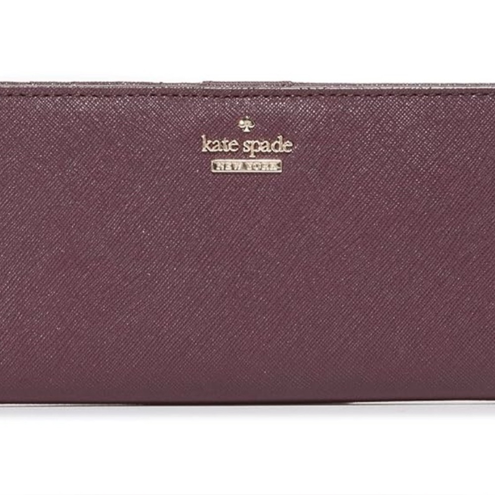Kate Spade Women's Cameron Street Stacy Leather Wallet in Mahogany